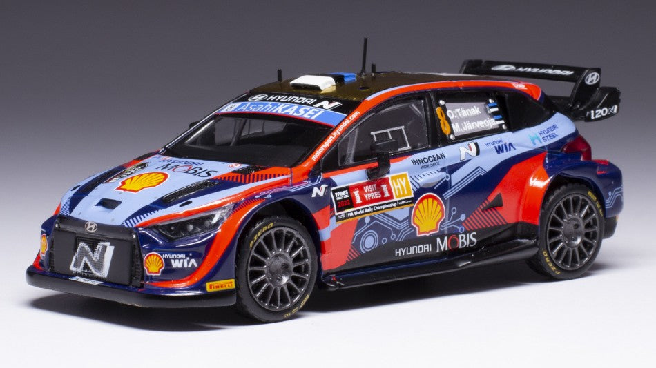 Hyundai i20 N WRC N.8 Ypern Rally 2022 Tanak/jarveoja – Ixo Model 1:43