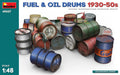 Fuel & Oil Drums 1930-50s Kit – Miniart 1:48