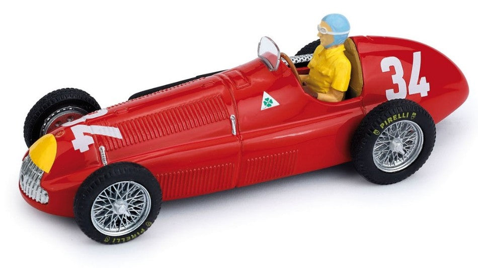 Alfa Romeo Juan Manuel Fangio 1950 N.34 Winner Monaco GP C/pilota – Brumm 1:43