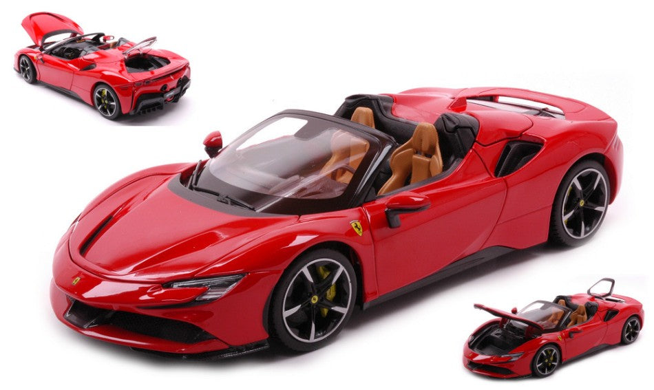 Ferrari SF90 Stradale Hybrid Spider 2020 Red – Burago 1:18