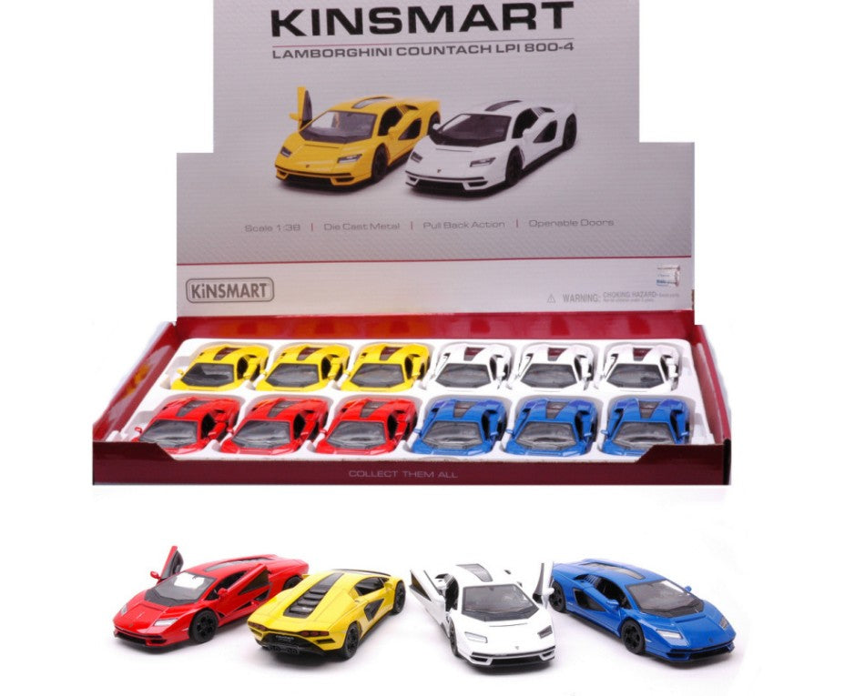 Lamborghini Countach (5437D) Col.ass. Cm 12 – Kinsmart 1:38