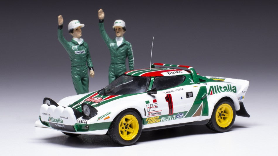Lancia Stratos Hf N.1 Winn.Rally Monte C.1977 W/Fig.Munari/Maiga 1:43 – Ixo Model