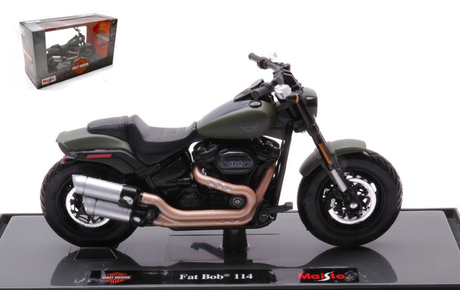 Harley Davidson Fat Bob 114 Olive Matt 1:18 – Maisto