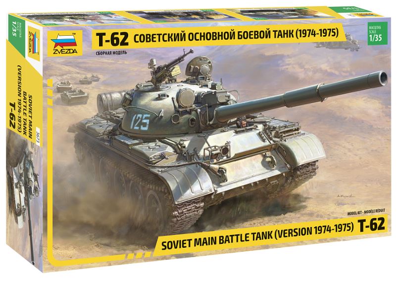 T-62 Soviet Battle Tank 1974-1975 Kit – Zvezda 1:35