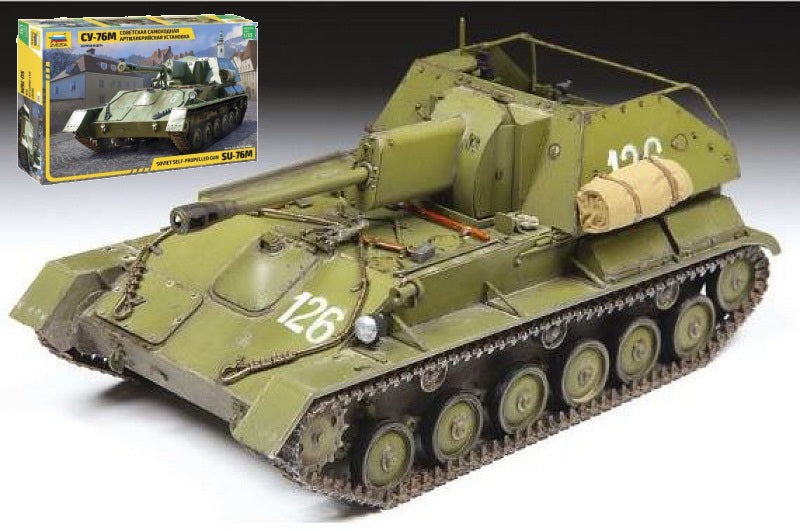 SU-76 Soviet Self Propelled Gun Kit – Zvezda 1:35