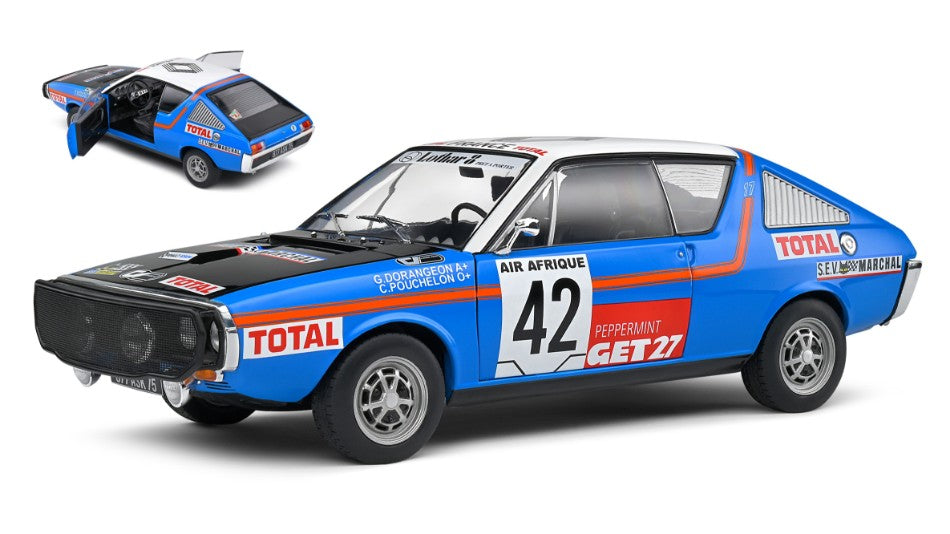 Renault R17 Mk1 N.42 Rally Abidjan Nice 1976 Pouchelon/Dorangeon 1:18 – Solido