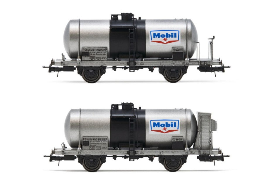 Fs 2-UNIT Set Tank 2-axle Wagons, Big Tank Mobil Ep.iii – Rivarossi 1:87