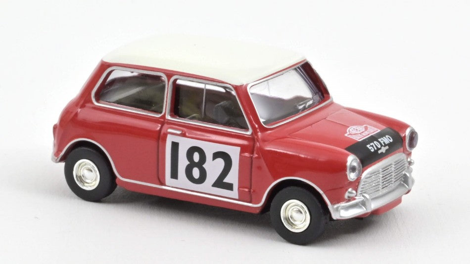 Mini Cooper S 1964 Tartan Red With Racing Number 182 – Norev 1:54
