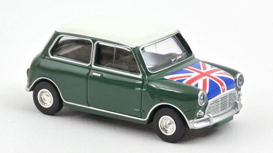 Mini Cooper S 1964 Almond Green And Flag On Bonnet – Norev 1:54
