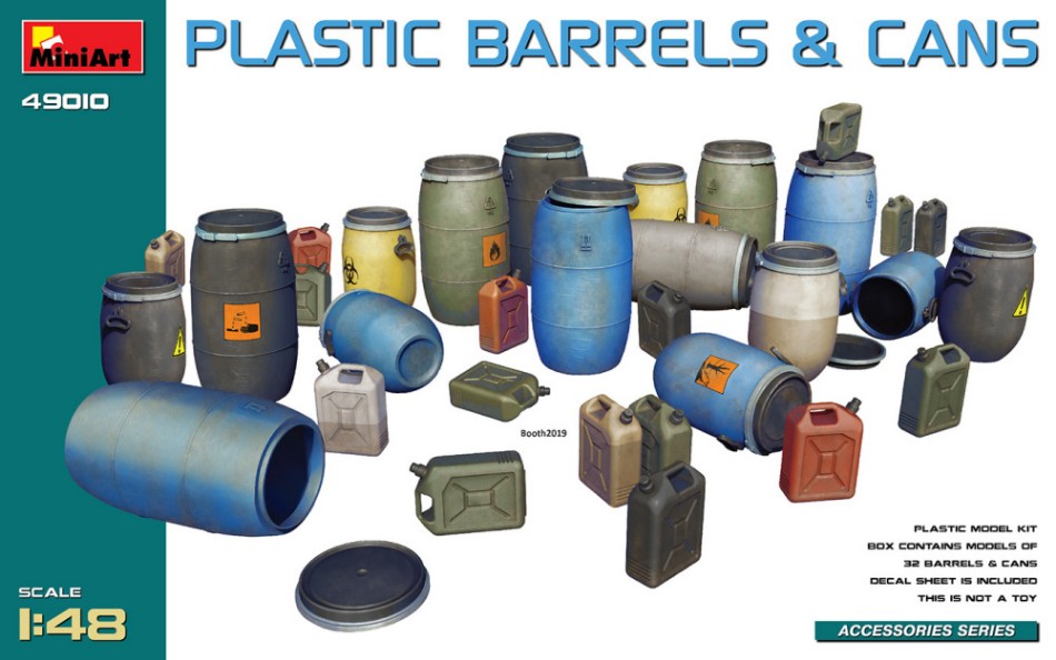 Plastic Barrels & Cans Kit – Miniart 1:48