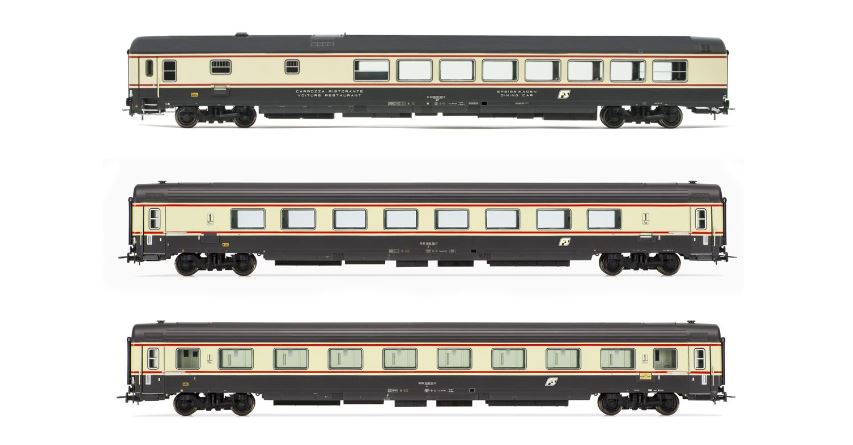 Fs 3-UNITS Petruzzelli Milano-bari C Bandiera Livery Epoca V – Rivarossi 1:87
