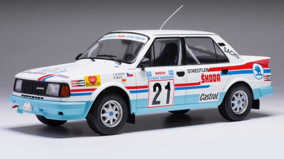 Skoda 130 Lr N.21 Rally Acropolis 1986 Krecek/Motl 1:18 – Ixo Model