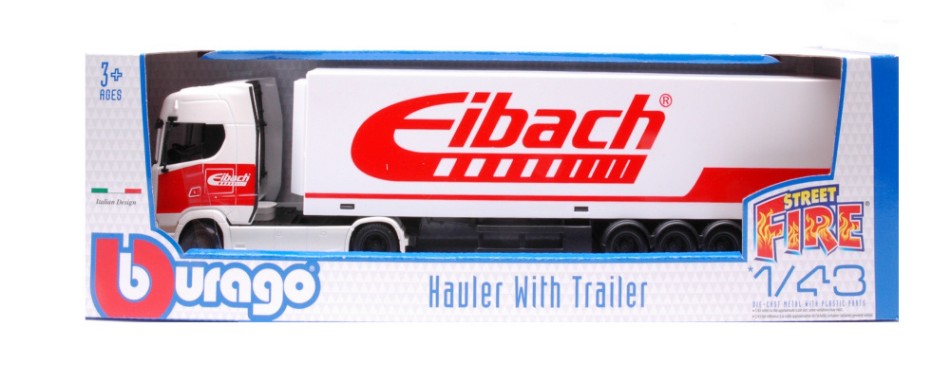 Scania S730 Highline Cab + Container "eibach" – Bburago 1:43