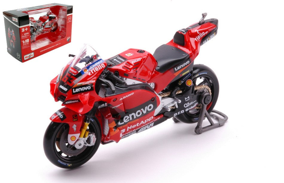 Ducati Desmosedici Lenovo 2022 N.63 Francesco Bagnaia – Maisto 1:18