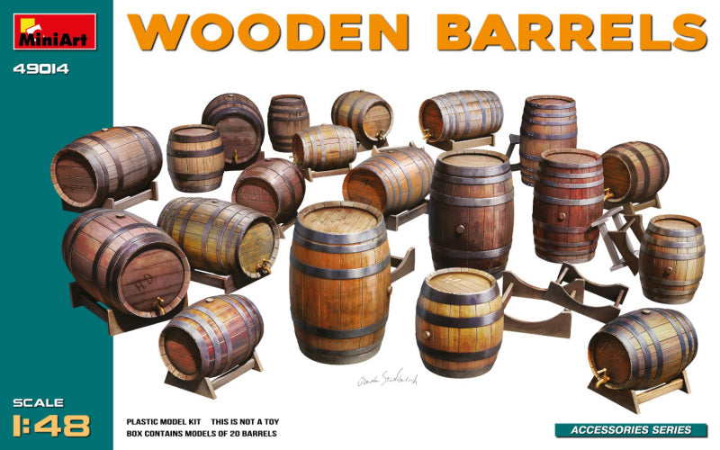 Wooden Barrels Kit – Miniart 1:48