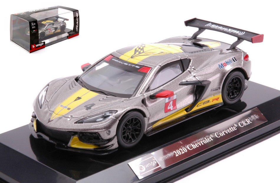 Chevrolet Corvette C8R N.4 2020 Grey – Burago 1:43