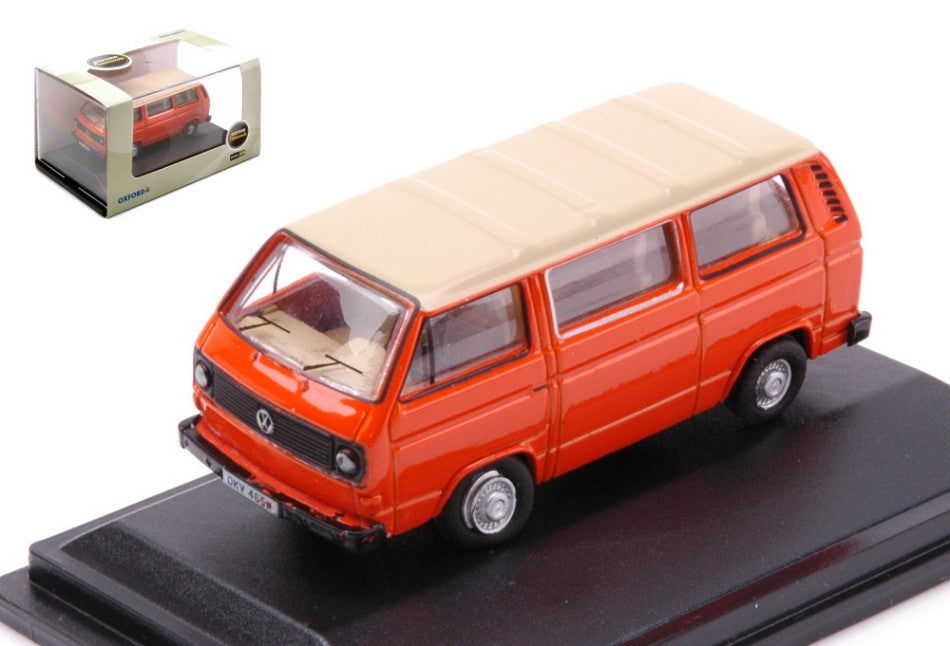 VW T25 Bus Orange/ivory – Oxford 1:76