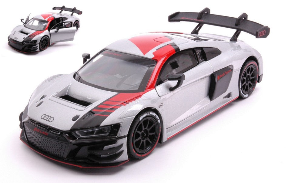 Audi R8 Lms GT3 Silver/red – MotorMax 1:24