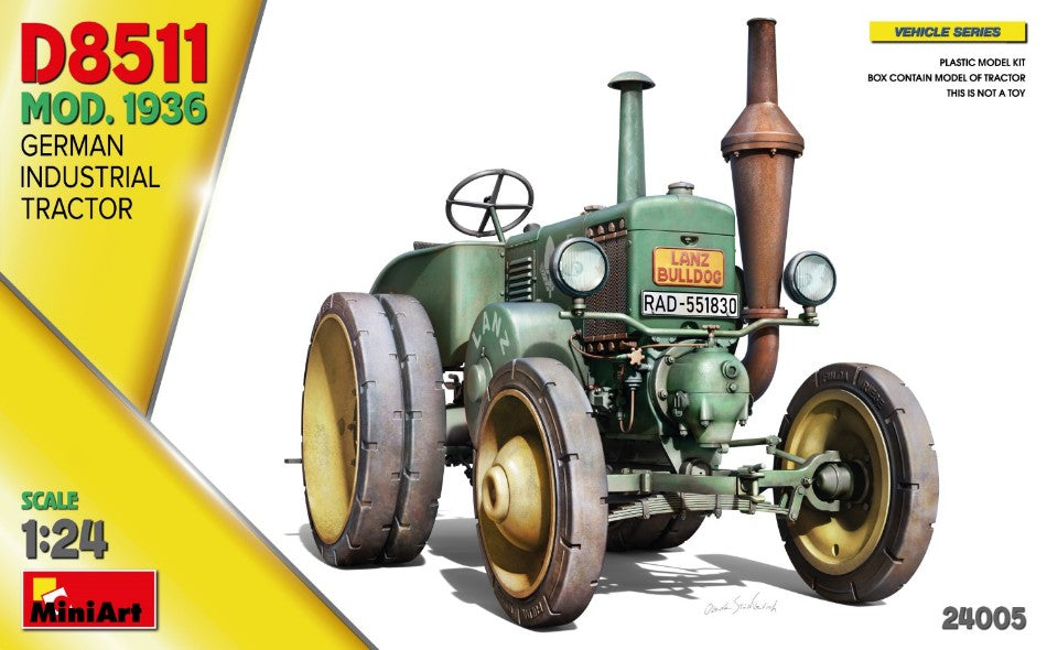 German Industrial Tractor D8511 MOD.1936 Kit – Miniart 1:24