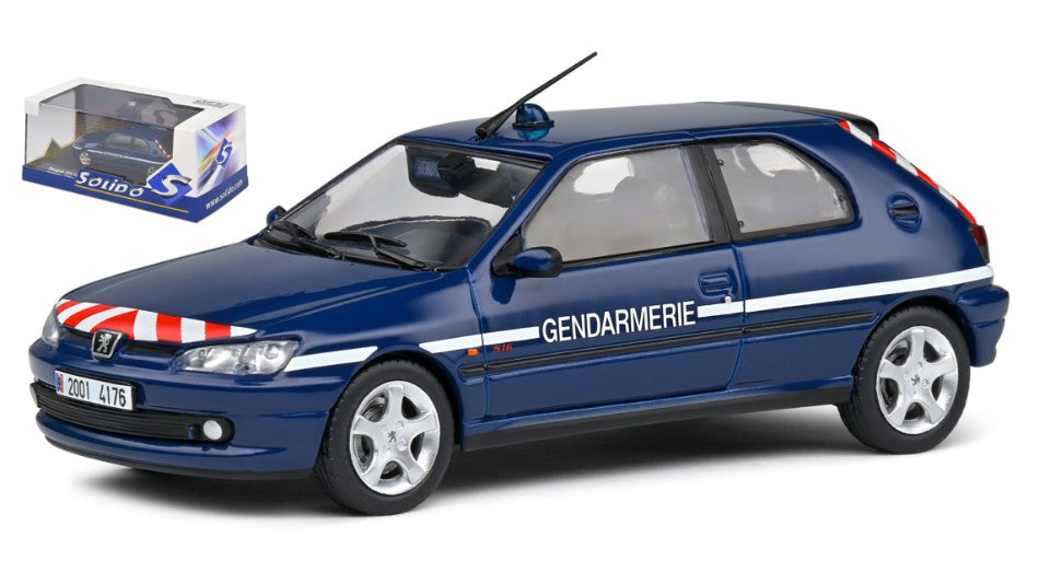 Peugeot 306 S16 Gendarmerie 1998 Blue – Solido 1:43