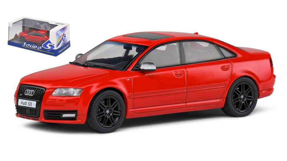 Audi S8 D3 2010 Red W/black Line – Solido 1:43