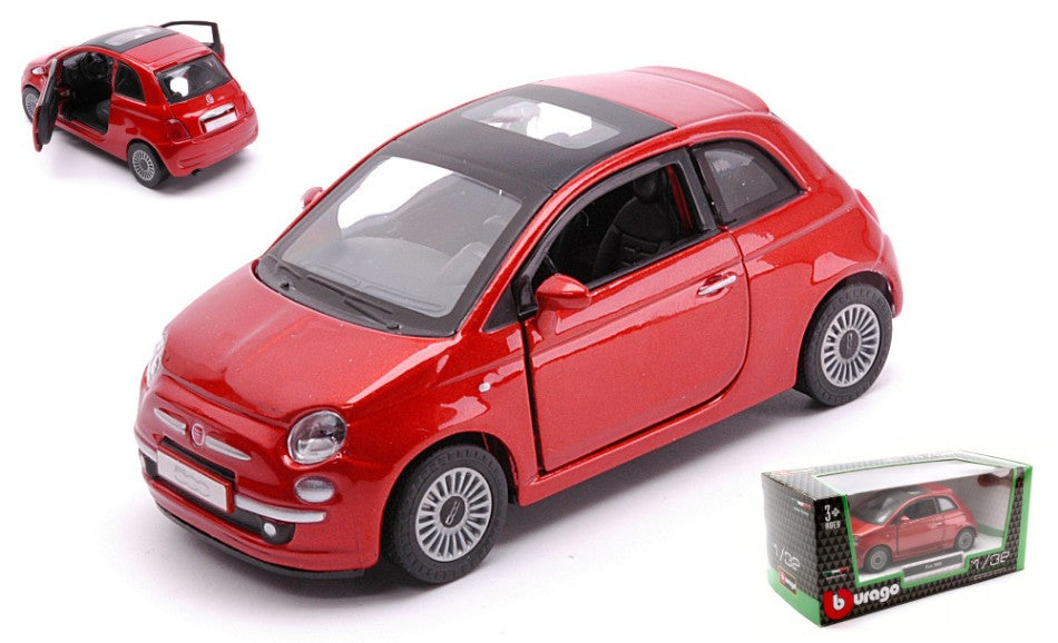 Fiat Nuova 500 2007 Metallic Red – Burago 1:32