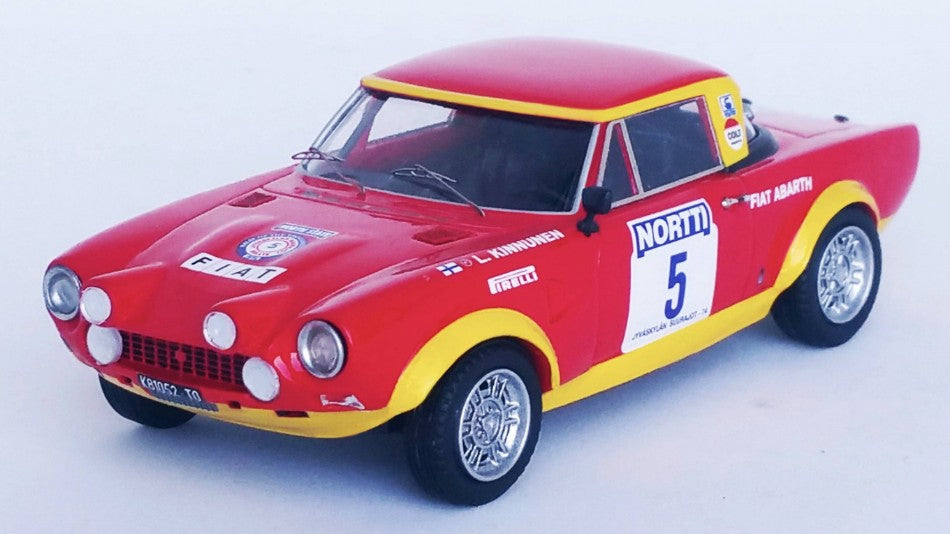 Fiat 124 Abarth N.5 1000 Lakes Rally 1974 Kinnunen-aho – Trofeu 1:43