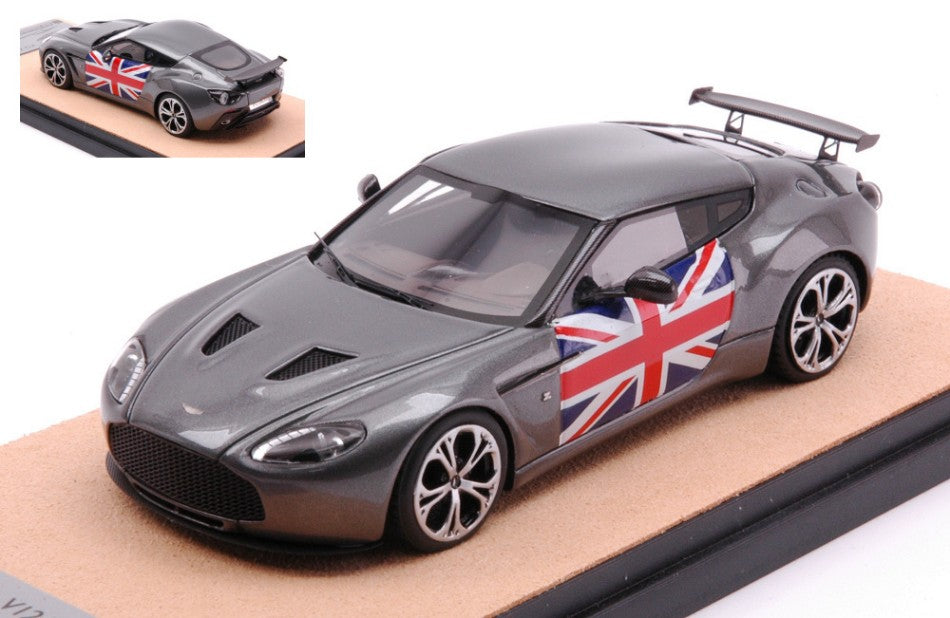 Aston Martin V12 Zagato 2012 Silvergun W/england Flag Ed.lim.pcs 10 – Tecnomodel 1:43