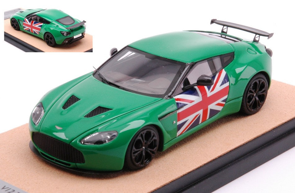 Aston Martin V12 Zagato 2012 Green W/english Flag Ed.lim.pcs 10 – Tecnomodel 1:43