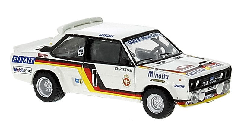 Fiat 131 Abarth NR.1 Fiat Minolta Rally Hunsrueck W.ROHRL – Brekina 1:87