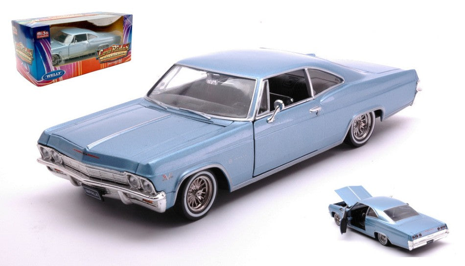 Chevrolet Impala SS396 Coupe' 1965 Metallic Light Blue – Welly 1:24