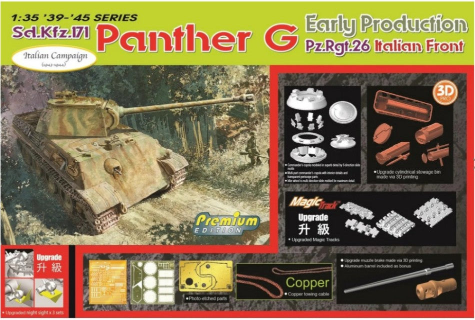 SD.KFZ.171 Panther G Early PROD.Pz.Rgt.26 Italian Front Kit – Dragon 1:35