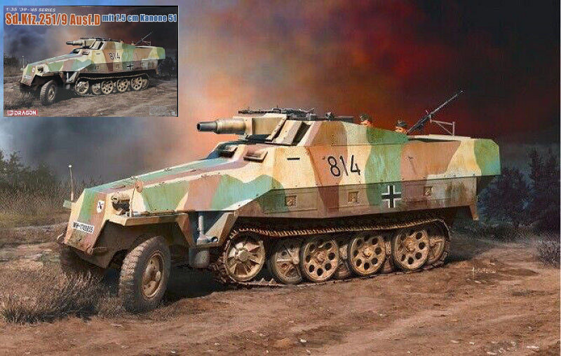 SD.KFZ.251/9 Ausf.d Mit 7,5 Cm Kanone 51 Kit – Dragon 1:35