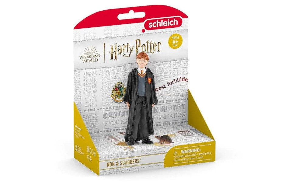 Ron Weasley & Crosta "harry Potter Saga" 3,7 X 2,2 X 10,2 Cm – Schleich