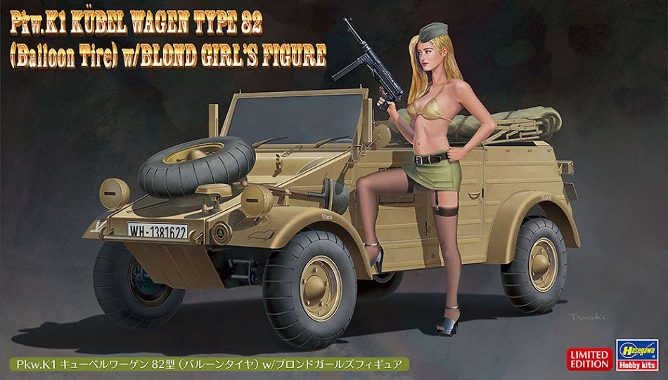 K1 Kubelwagen 82 W/blonde Girl Figure Kit – Hasegawa 1:24