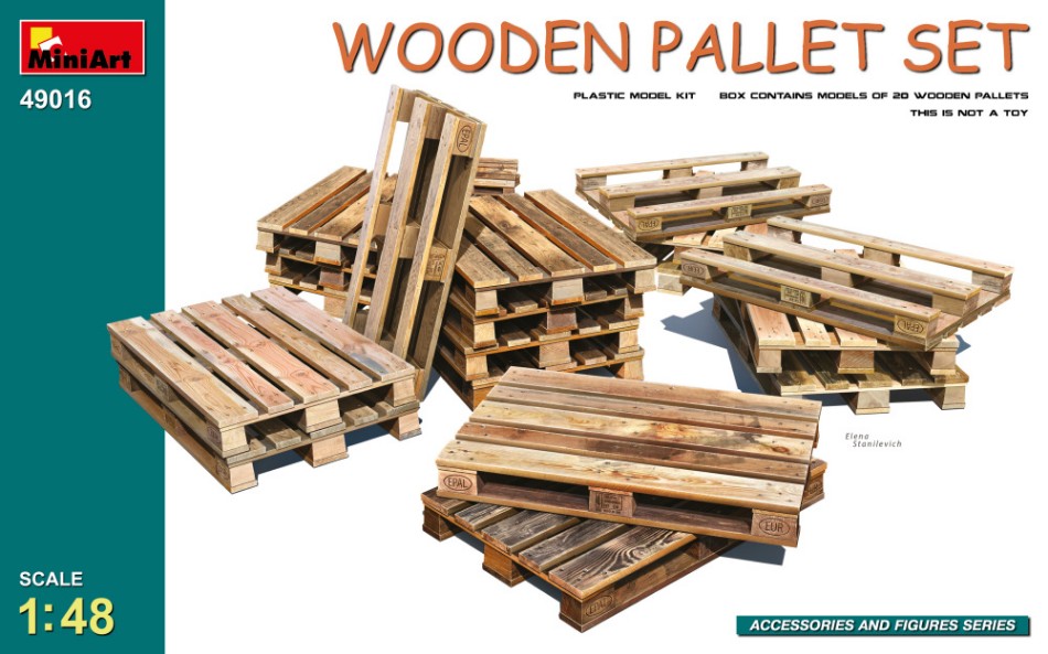 Wooden Pallet Set Kit – Miniart 1:48