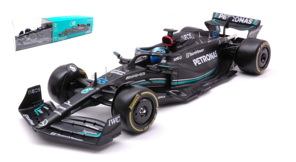 Mercedes F1 George Russell 2023 W/hard Case – Burago 1:24