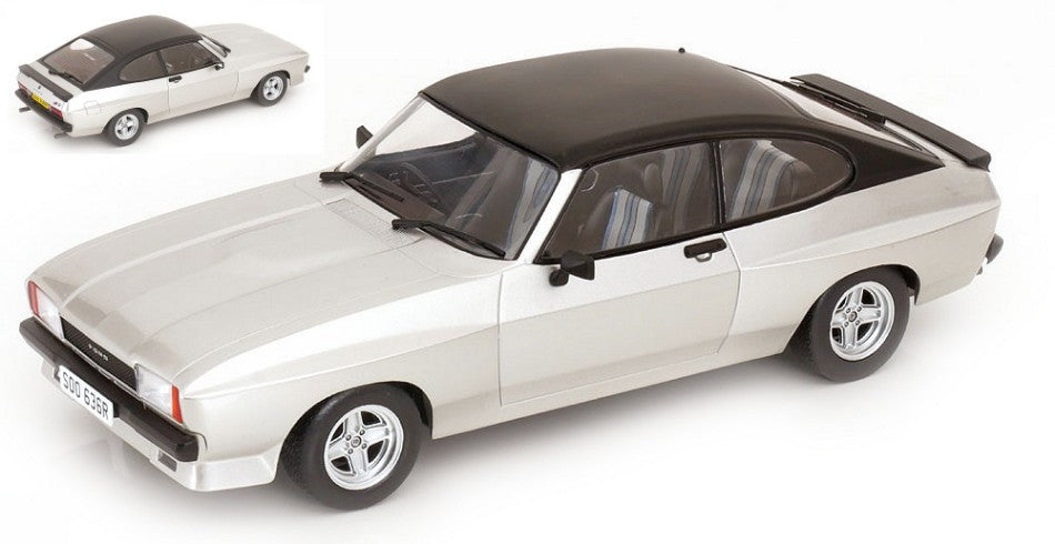 Ford Capri Mk Ii X-pack 1975 Silver/matt Black Rhd – ModelCarGroup 1:18