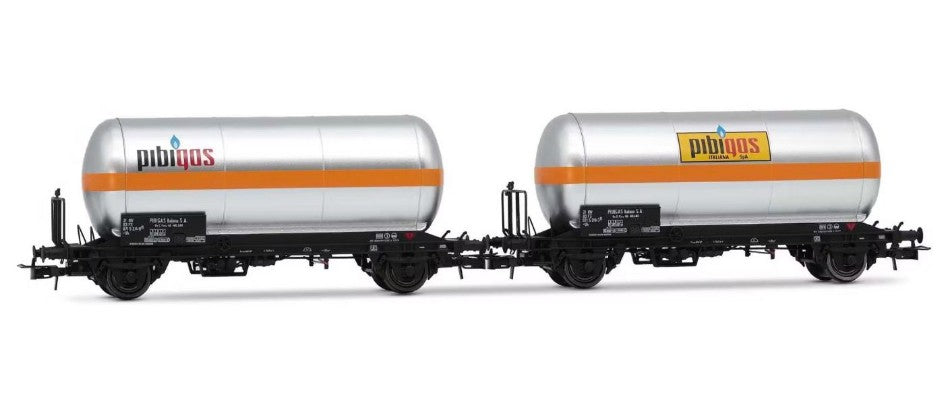 Fs 2-UNIT Pack 2-AXLE Gas Tank Wagons Pibigas Ep.iva – Rivarossi 1:87