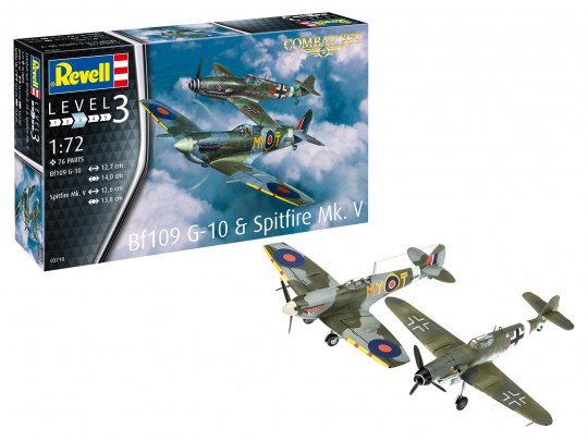 Combat Set BF109G-10 & Spitfire Mk.v Kit – Revell 1:72