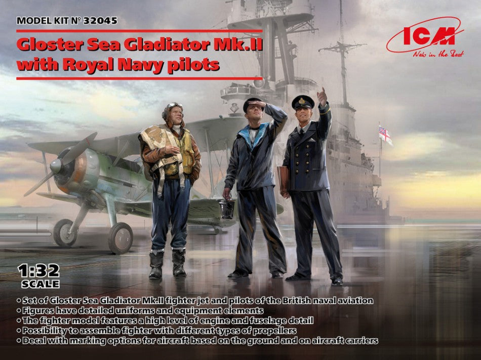 Gloster Sea Gladiator Mk.ii With Royal Navy Pilots Kit – ICM 1:32
