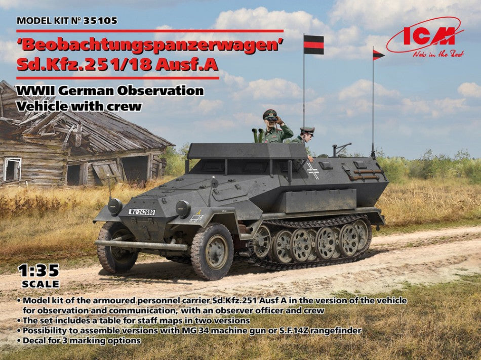 Beobachtungspanzerwagen Sd.Kfz.251/18 Ausf.a.wwii Kit – ICM 1:35