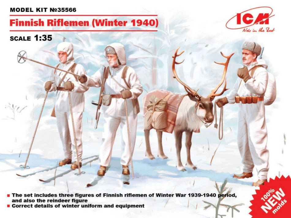 Finnish Riflemen Winter 1940 4 Figures Kit – ICM 1:35