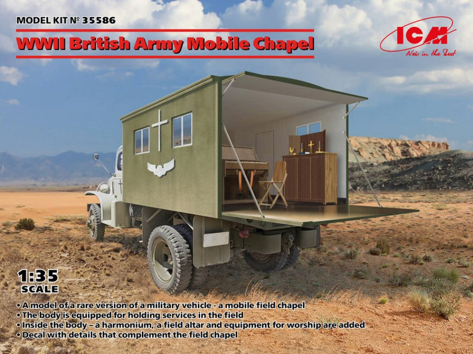 WWII British Army Mobile Chapel Kit – ICM 1:35