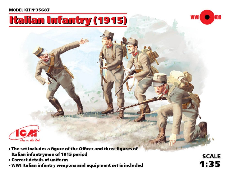 Italian Infantry 1915 4 Figures Kit – ICM 1:35