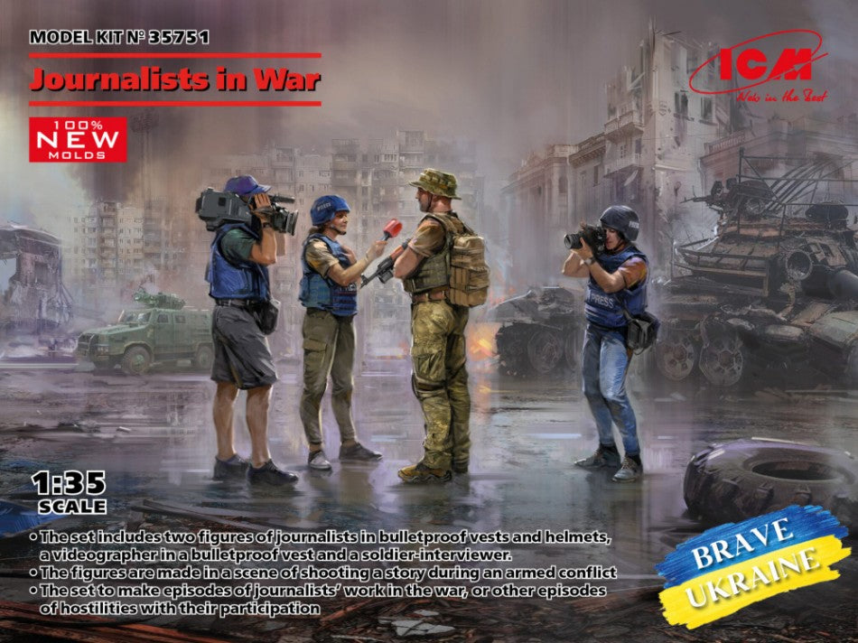 Journalists In War 4 Figures Kit – ICM 1:35