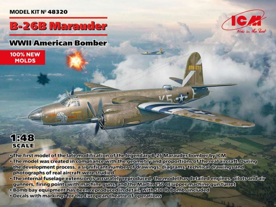 B-26B Marauder WWII American Bomber Kit – ICM 1:48