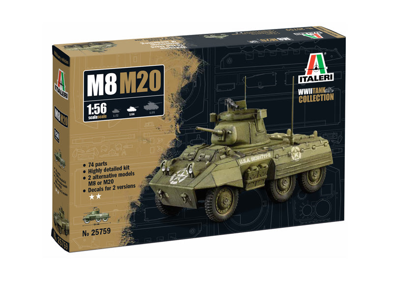 M8/M20 Greyhound Kit – Italeri 1:56