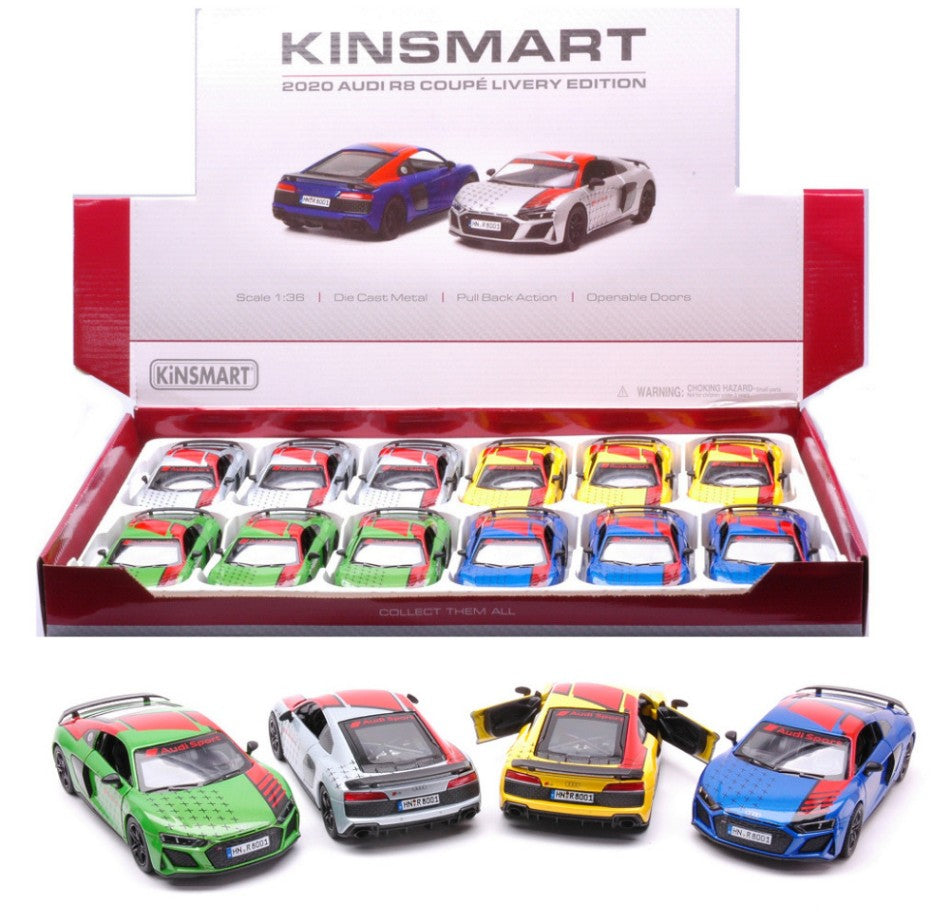 Audi R8 Coupe' Livery Edition Col.ass.cm 12 – Kinsmart 1:38