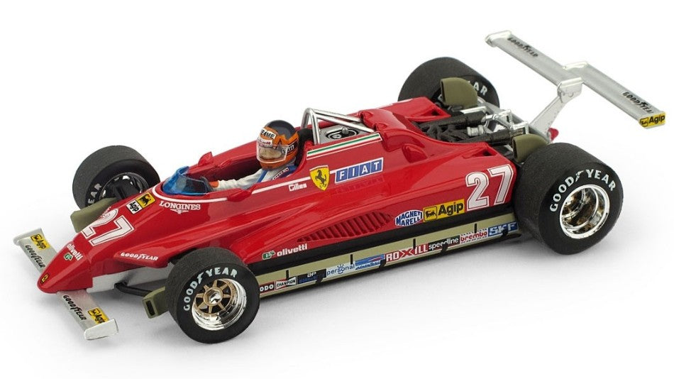Ferrari 126 C2 Gilles Villeneuve 1982 N.27 Long Beach GP W/pilote – Brumm 1:43